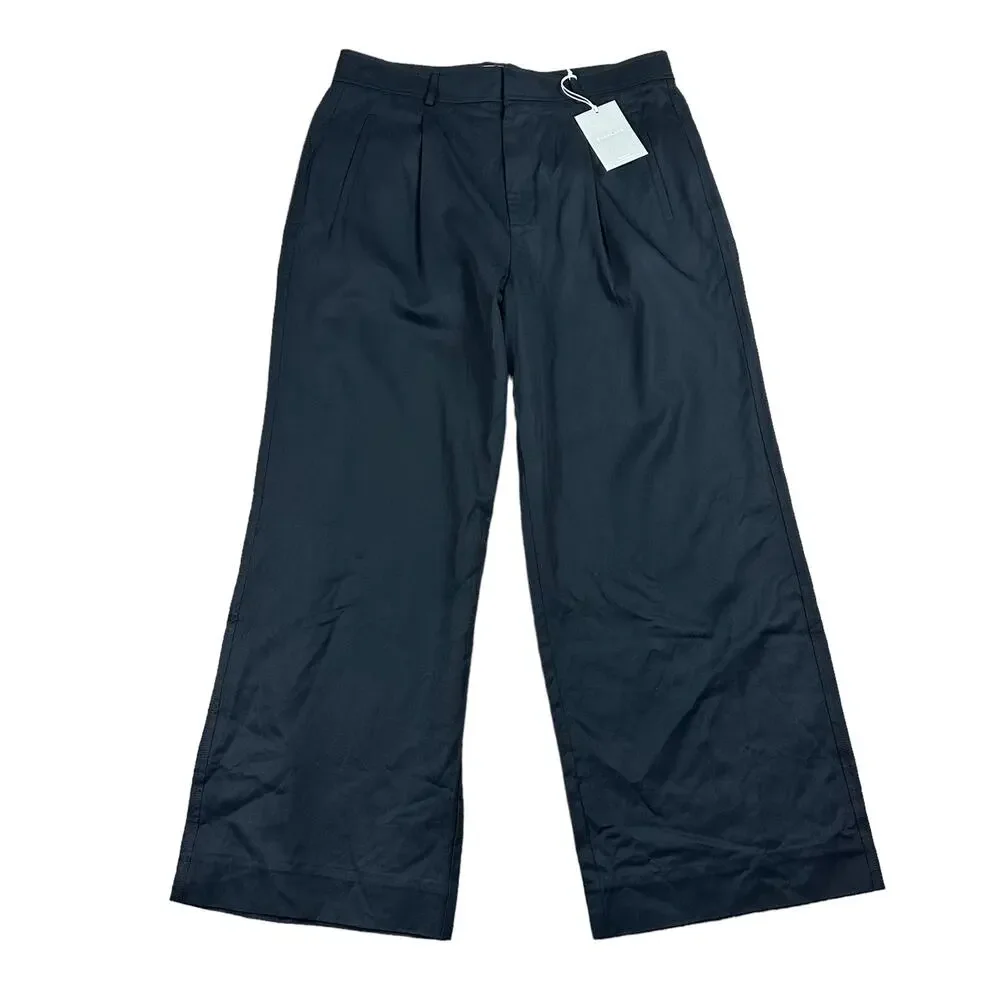 EVERLANE The Way High Drape Pant Black Women's 16S NWT Pleated Front Career Prep